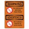 Signmission OSHA Sign, No Smoking Beyond This Point Bilingual, 18in X 12in Decal, 12" W, 18" L, Landscape OS-WS-D-1218-L-12709 - alternate 1